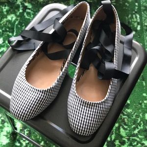 Ribbon tie ballet flats ASOS